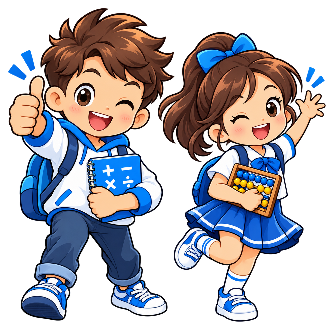 Dua anak Sakamoto bersemangat belajar